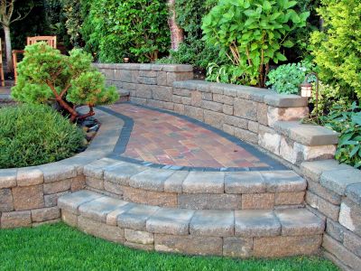 Patterned Brick Paver Patio