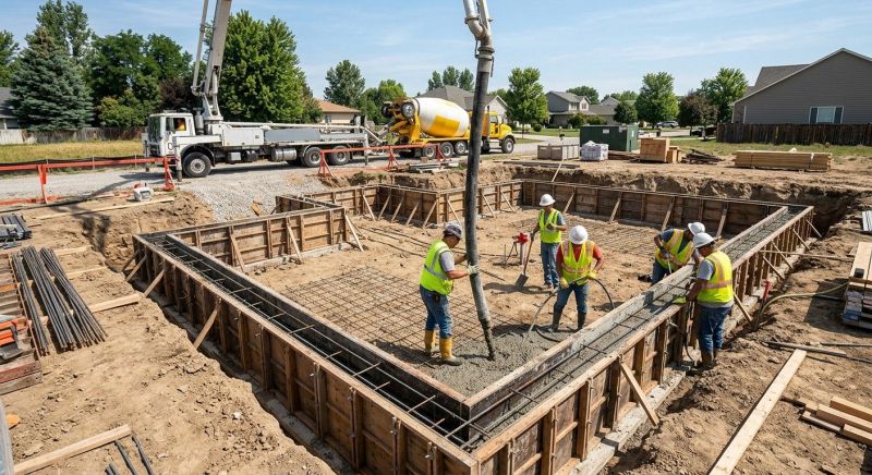 Poured Foundation Installation in Columbus, OH